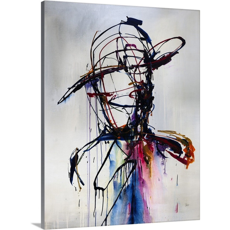 « on the hunt », peinture sur toile, Toile tendue, H 40 po x l 30 po x p 1,25 po