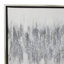 Toile abstraite, art mural encadré gris avec cadre argenté