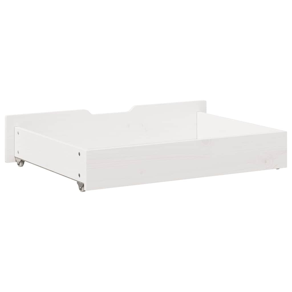 Under-Bed Drawers With Wheels 2 Pcs 75X55x17 Cm Solid Wood Pine