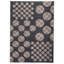 Polka Dots Area Rug in Dark Gray/Beige