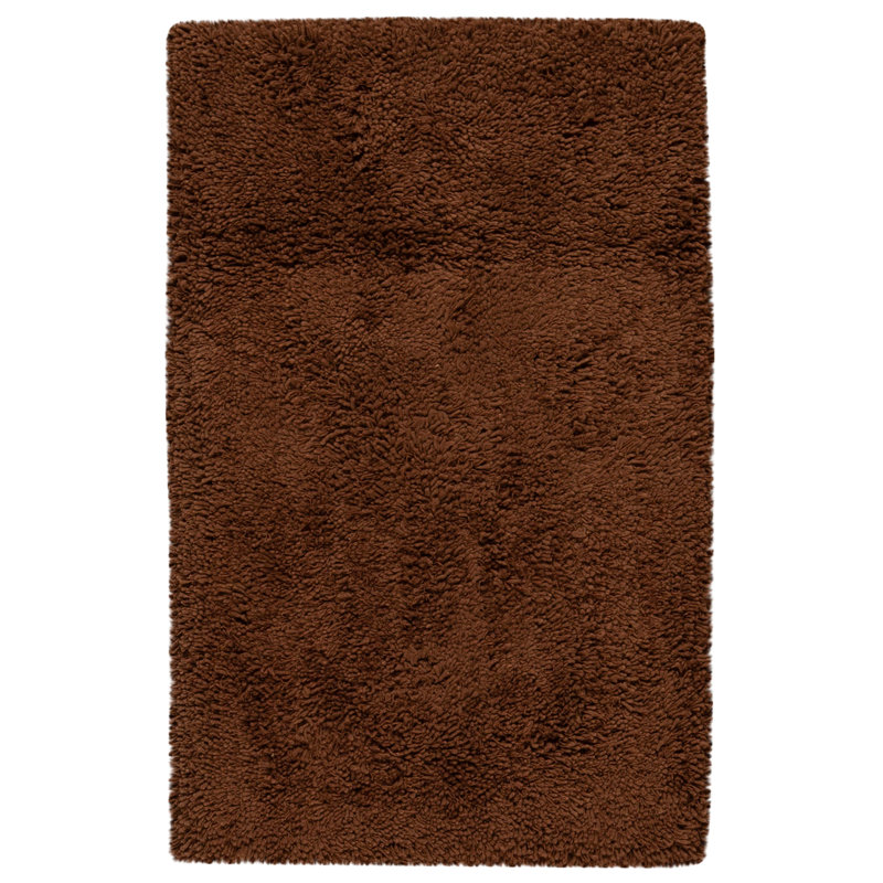 Tapis brun noué à la main