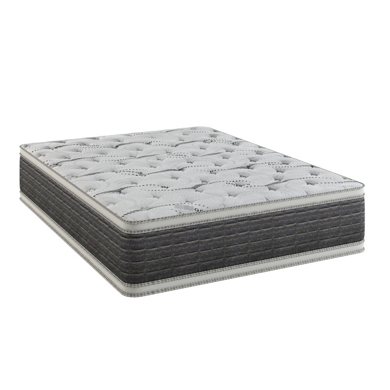 Matelas à plateau-coussin pleine grandeur de 14,5 po - et mousse à long terme avec système de ressorts à ressorts quadruples pour un dossier optimal