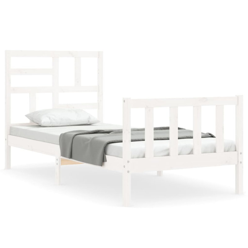 Bed Frame with Headboard, Natural, European Kingsize (160 x 200cm)