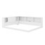 Lit de jour en bois avec tablettes de rangement, cadre de lit en L avec ports USB et lumières DEL-1247087714