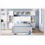 Lit double en bois avec armoire, tablette et prises tout-en-un-440432204