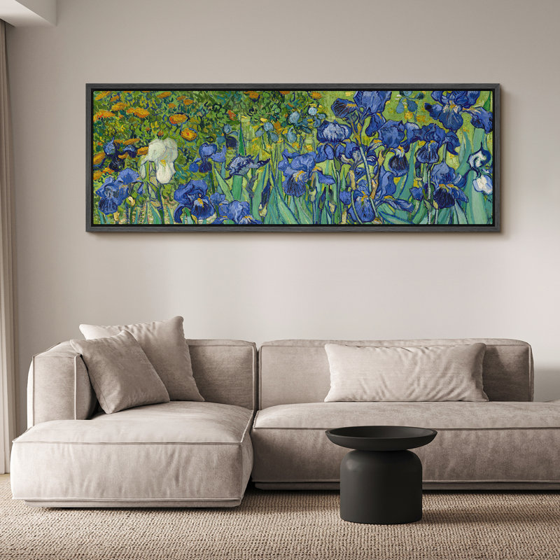 Iris de Vincent Van Gogh, reproduction d'art sur toile, H 20 po x l 60 po, Noir