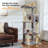 Plush 57.8-Inch Cat Tower Gray-752478855