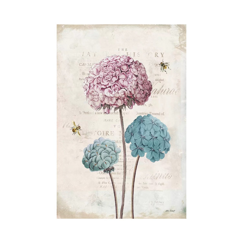 Geranium Study, Pink Flower I by Katie Pertiet - Wrapped Canvas Painting, 20.32 cm H x 30.48 cm W