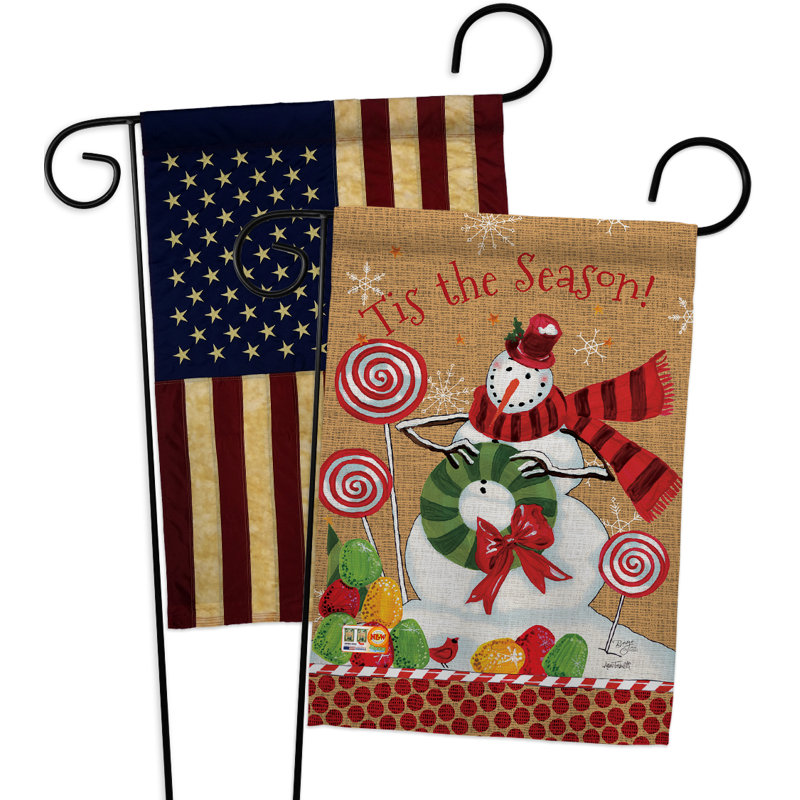 Drapeau de jardin 2 côtés en polyester 19 po x 13 po, de style fun
