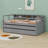 Daybed With 2 Trundles, Storage Shelves, 1 Light For Free And USB Charging Design-1210695374