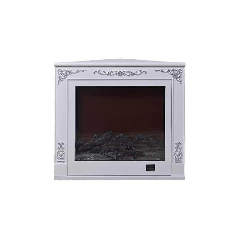 Solid Wood Electric Fireplace, White