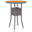  Ensemble de salle à manger de jardin en poly rotin gris moyen durable