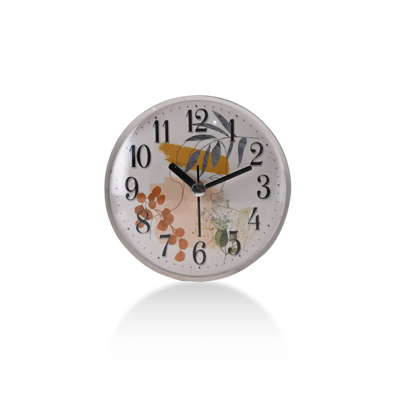 Elegant Decorative Wall Clock, 4.3 inches Diameter, 0.06 inches Thick | 100% Plastic Construction, Lightweight & Durable | Perfect for Home, Office, or Kitchen Decor | Modern Design, Easy to Read