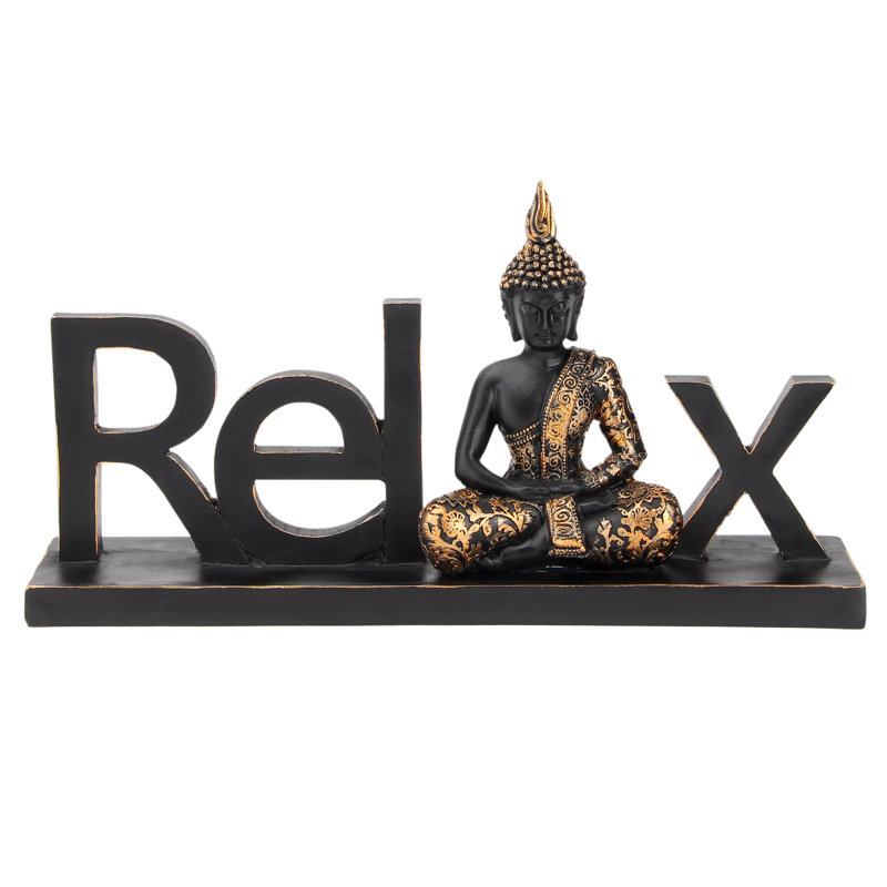 Or antique et noir - Bouddha Pose