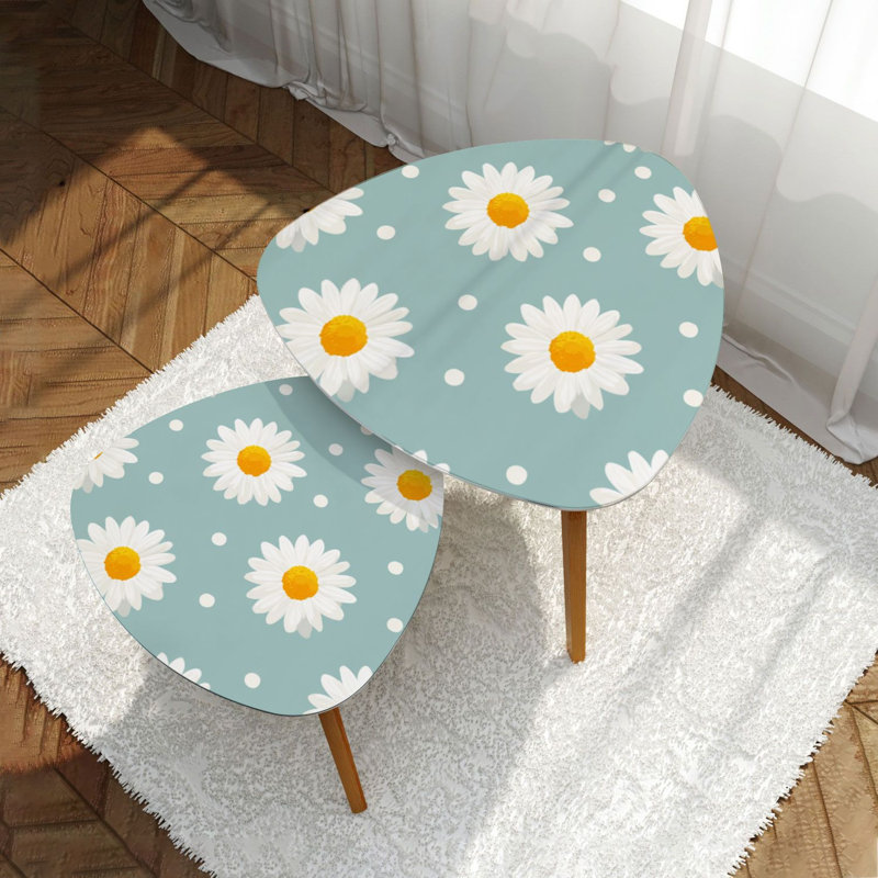 Ensemble de 2 tables basses gigognes Triangle