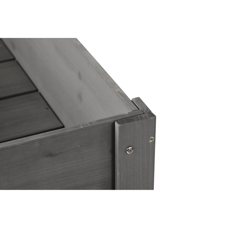 Spacious 40 - Inch Elevated Solid Wood Planter Box With Four Leg Stability For Outdoor Plant Cultivation Of Flowers Vegetables Herbs, Warm Brown Shade, Simple Diy Assignment, 20 Wide, 31 High Support