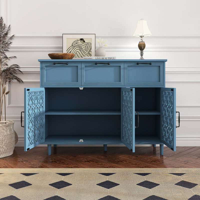 Buffet décoratif Demire, Bleu