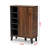 Pinnacle 5-Enclosed & 5-Open Shelves Brown & Gray Shoe Cabinet, 40.77" H X 29.18" W X 13.14" D