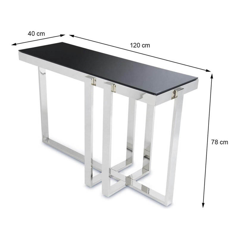 Katina 120cm Glass Top Console Table