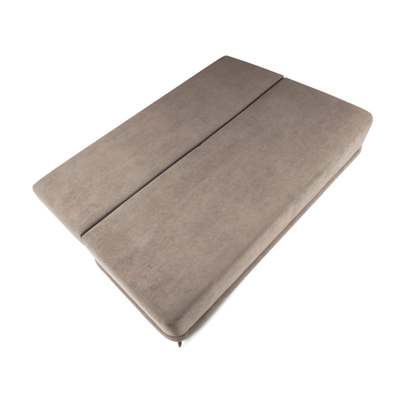 3 Seater Velvet Sofa Bed, Beige