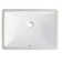 Kube Bath 13.125'' White Ceramic Rectangular Bathroom Sink with Overflow
