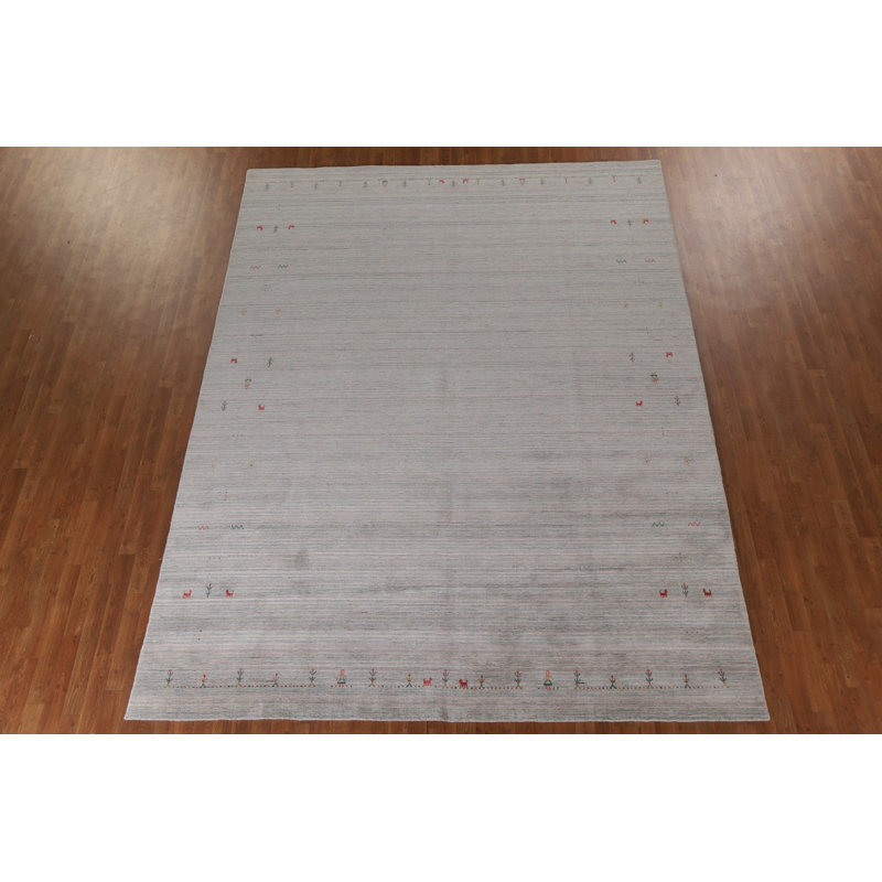 Striped Gabbeh Oriental Area Rug 9x12