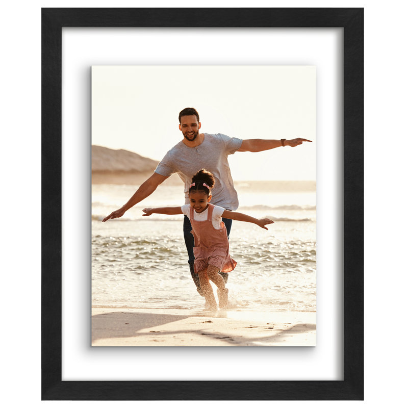Cadre photo flottant Merranda, Noir, noir, noir, noir, L 11 po x H 14 po
