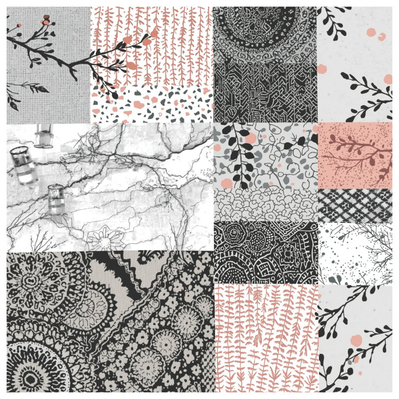 Floral Patchwork Collage Duvet Covers, Queen