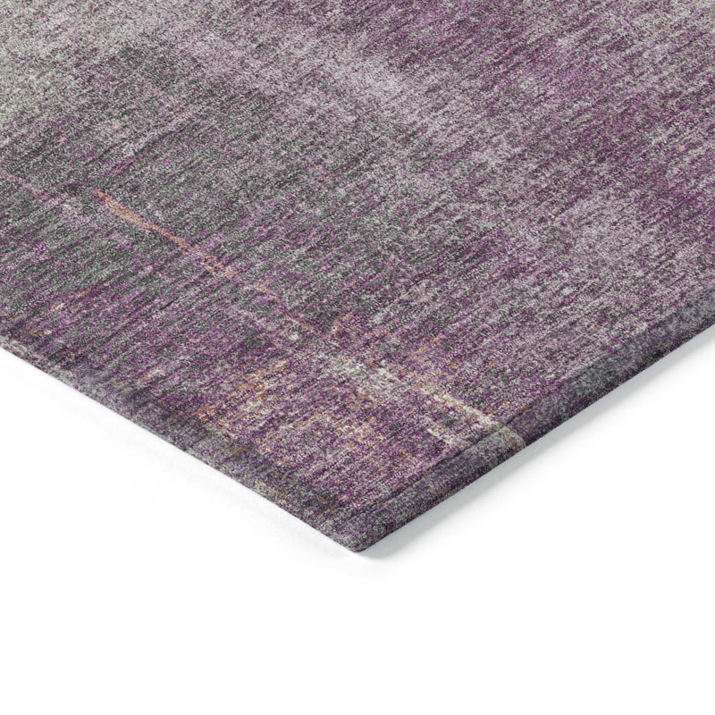 Red Rectangular Easy Care Synthetic Washable Rug