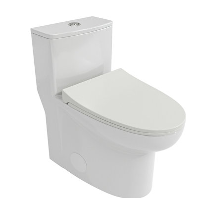 Une toilette en céramique avec siège de chasse stable à double chasse puissante et à faible entretien silencieux