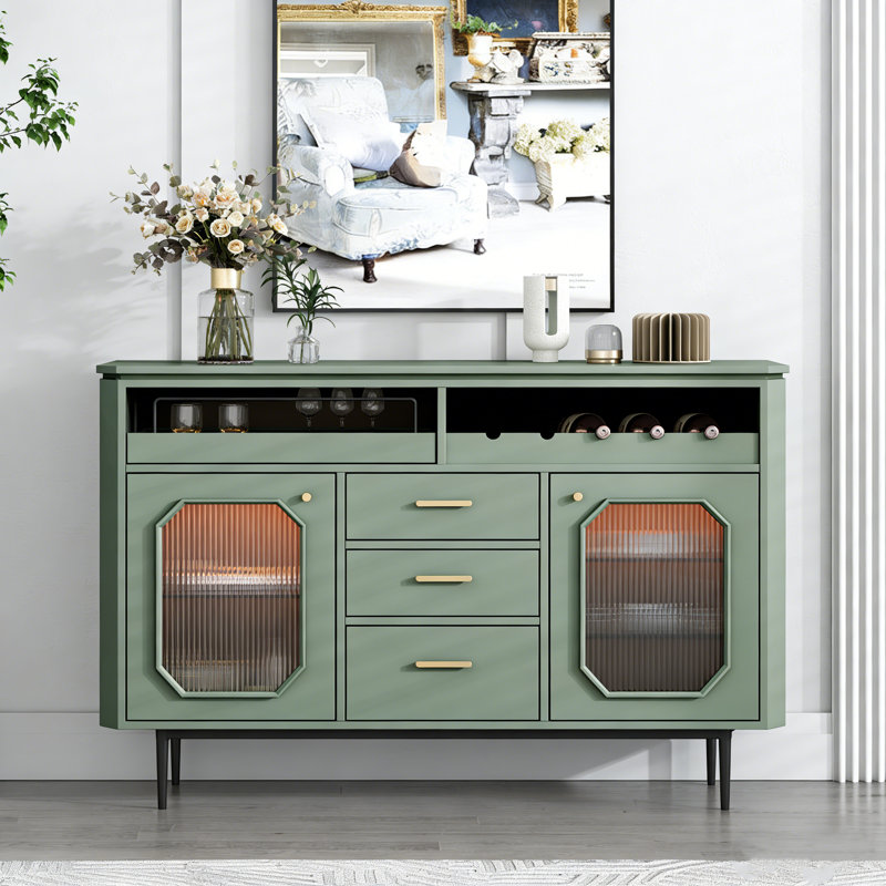 Buffet simple rétro, Vert