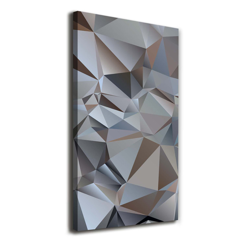 Abstraction Triangles - Wrapped Canvas Print, 120cm H x 60cm W
