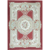 Hand-Knotted High-Quality Red and Ivory Area Rug