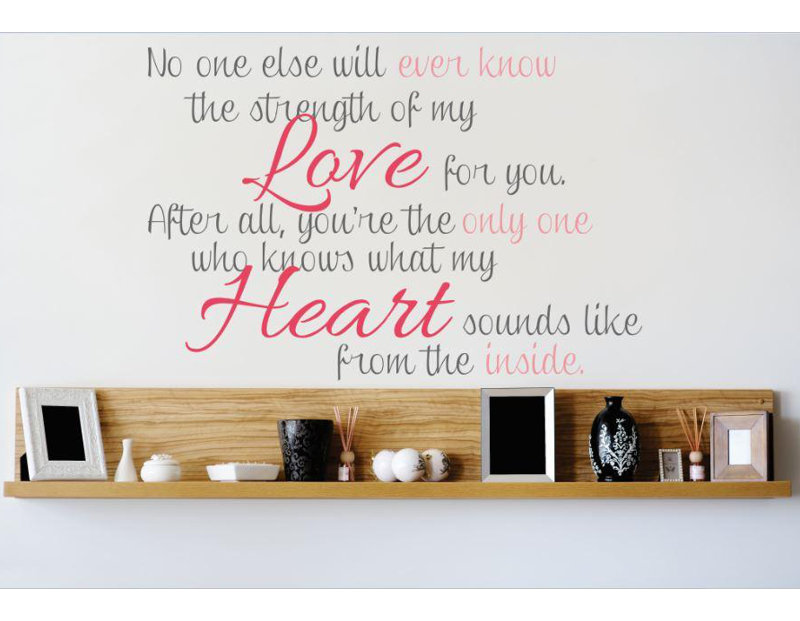 Text & Numbers Wall Decal, Black; Pink, 16" H x 20" W x 0.06" D