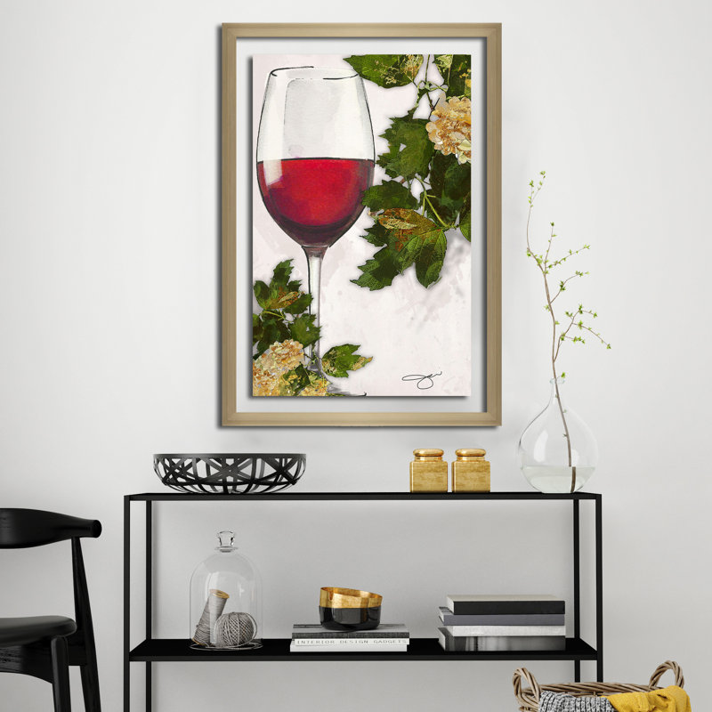 «Red», reproduction d'impression sur toile, Encadrement champagne, H 27,5 po x l 21,5 po x P 0,75 po