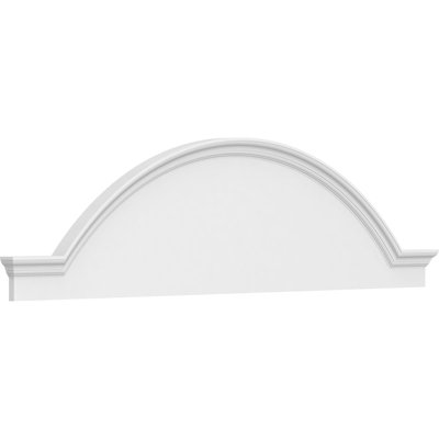 84"W x 22"H x 2-1/2"P Segment Arch W/ Flankers Smooth Architectural Grade PVC Pediment