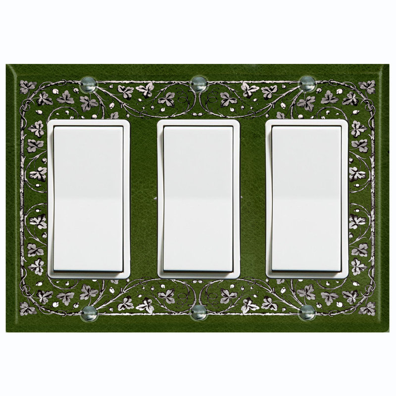 Patterned 3 - Gang Rocker Standard Wall Plate