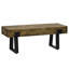 Banc de jardin Blythedale avec pieds en métal, banc de salle à manger rustique effet bois