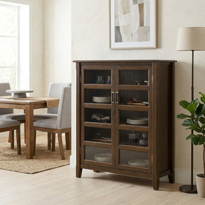 Burlington 40"W Solid Wood Transitional Medium Storage Cabinet with Adjustable Shelves
