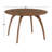 Arshveer 48-inch Round Wood Dining Table And 4 Upholstered Chairs Set 