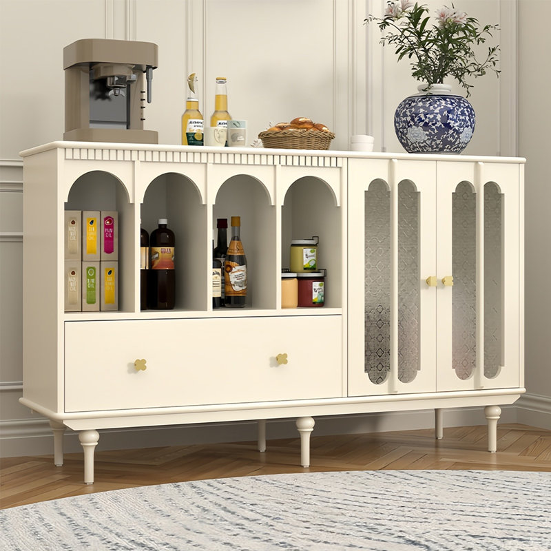 Buffet de rangement style français rétro, Crème, crème