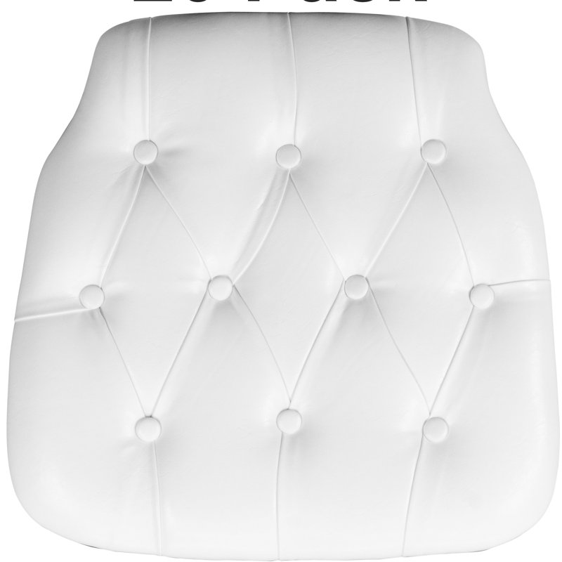 Coussin de chaise Chiavari en vinyle capitonné dur, argent