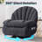 Wide Modern Style Accent Swivel And Rocker Recliner Chair-670688173