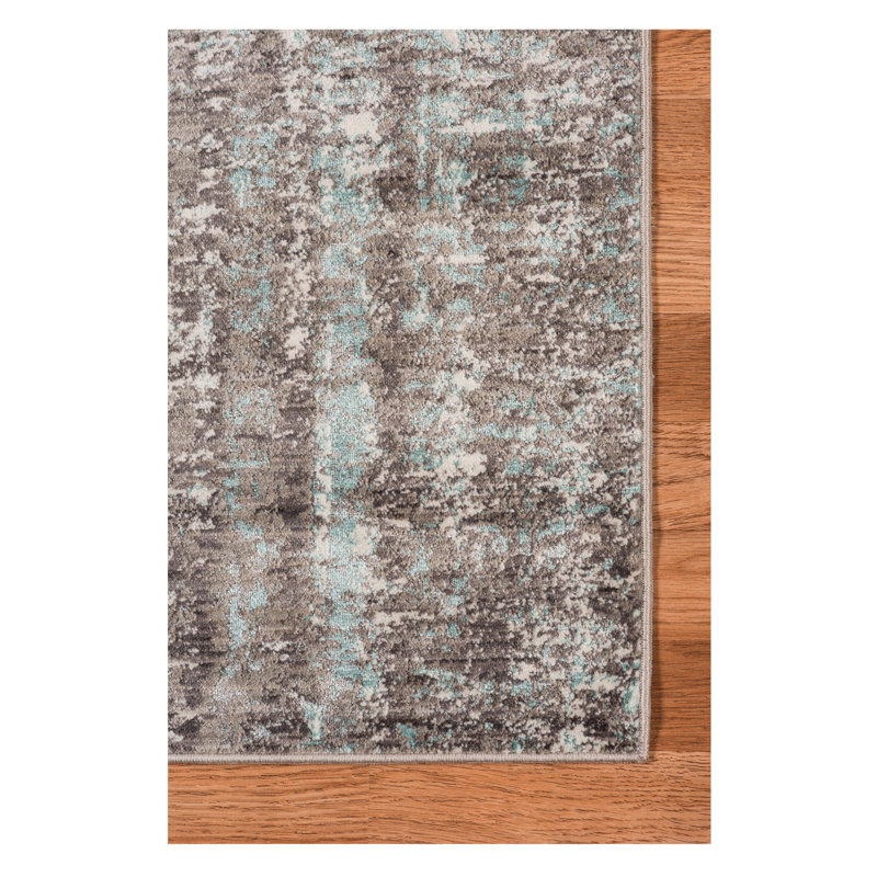 Grable Transitional Abstract Premium Polyester High-Low Performance Area Rug, Rectangle 3'11' x 5'7"