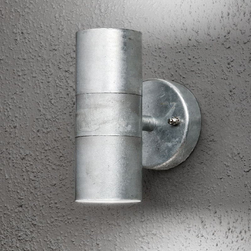 Modena 2 - Bulb 17cm H Outdoor Armed Sconce, Galvanised steel