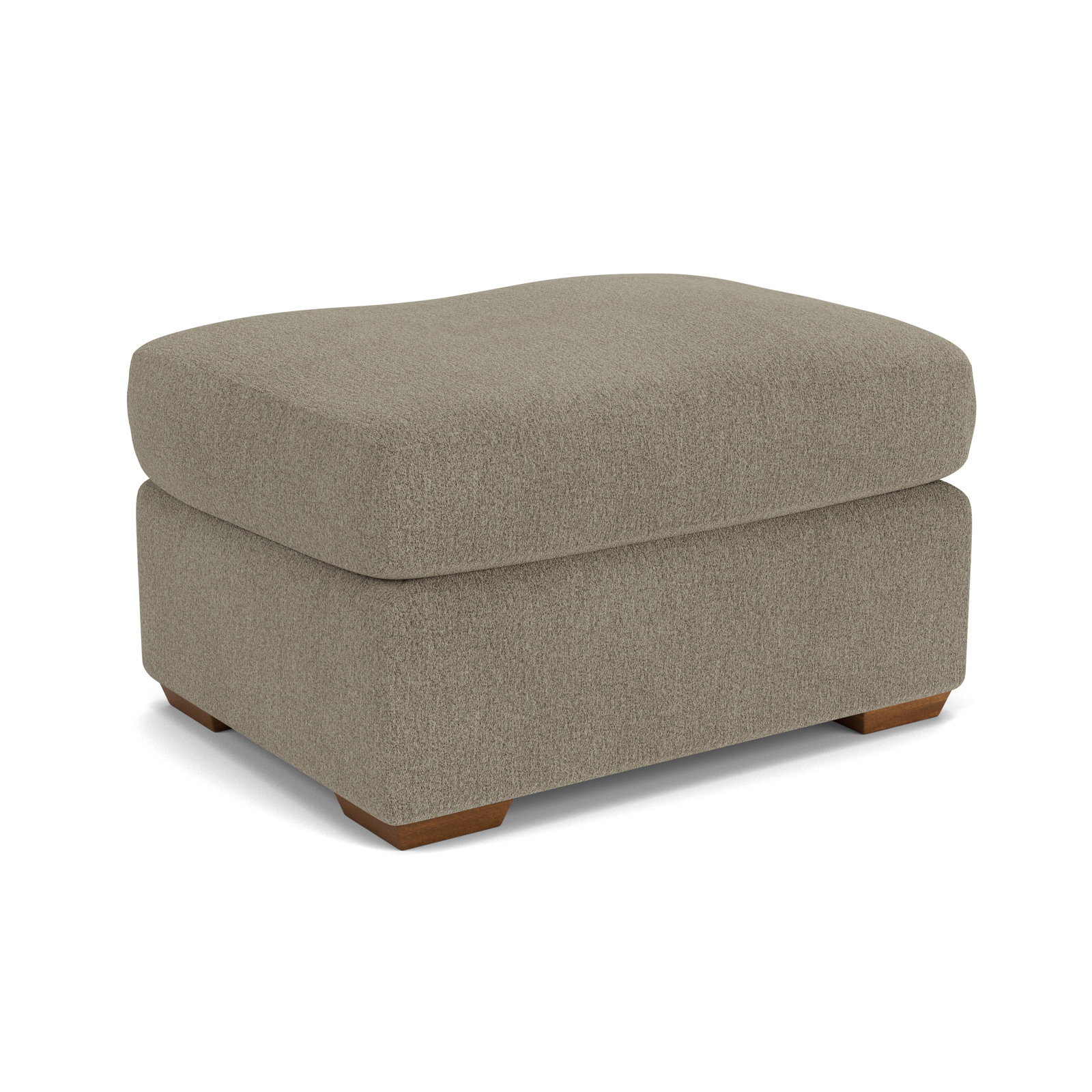 Upholstered Ottoman, Dark Gray Polypropylene/Olefin