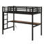 Metal Loft Bed With Power Outlet And LED Lighted