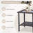 Outdoor Patio Brown PE Wicker Square Side Table with Built-in Glass & Shelf Storage
