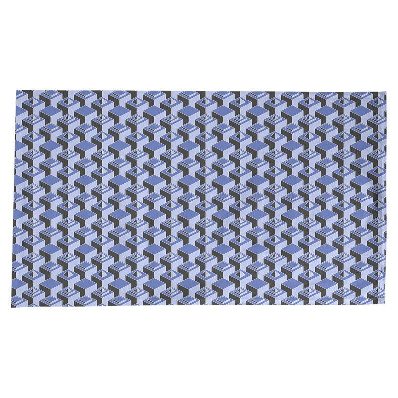 Nappe de gratte-ciels classiques, Bleu/noir