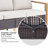 Bruner 6-Piece All Weather Wicker Patio Fire Pit Table Conversation Set With Hidden Tank Holder, Swivel Gliders And Ottomans-1388462321